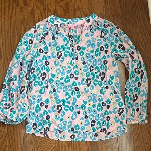 Lilly Pulitzer Vibrant Pink and Teal Blouse